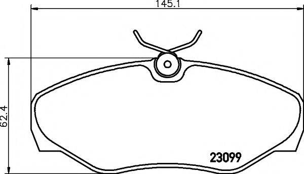 HELLA PAGID 8DB355011091 Комплект гальмівних колодок, дискове гальмо