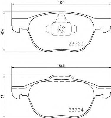 HELLA PAGID T1436 Комплект гальмівних колодок, дискове гальмо