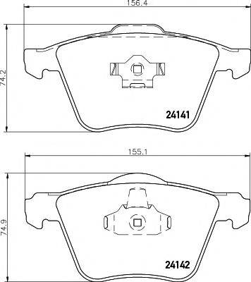 HELLA PAGID 24142 Комплект гальмівних колодок, дискове гальмо