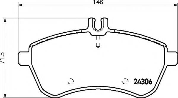 HELLA PAGID 24306 Комплект гальмівних колодок, дискове гальмо