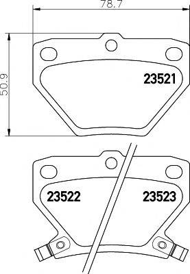 HELLA PAGID 23523 Комплект гальмівних колодок, дискове гальмо