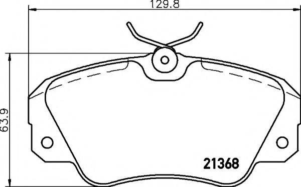 HELLA PAGID 21368 Комплект гальмівних колодок, дискове гальмо