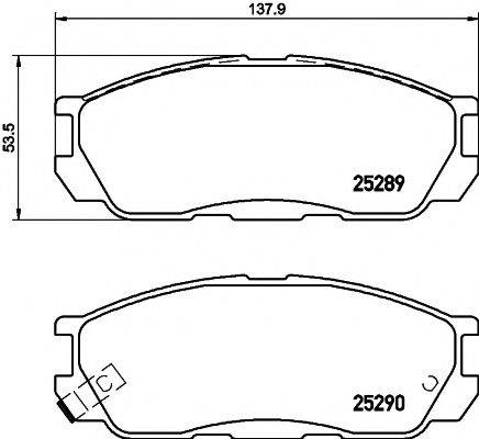 HELLA PAGID 25290 Комплект гальмівних колодок, дискове гальмо