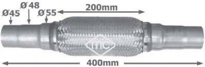 METALCAUCHO 02047 Гофрована труба, вихлопна система