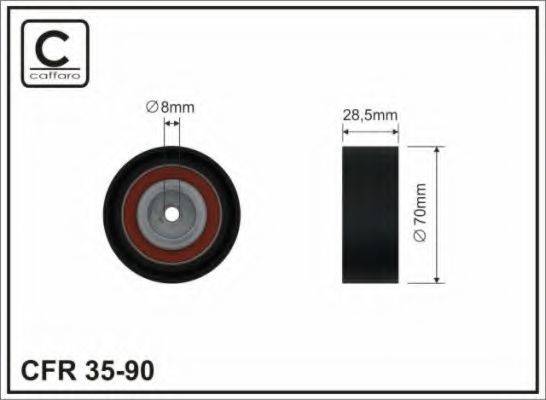CAFFARO 3590 Натяжний ролик, полікліновий ремінь