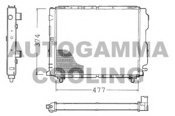 AUTOGAMMA 100456 Радіатор, охолодження двигуна