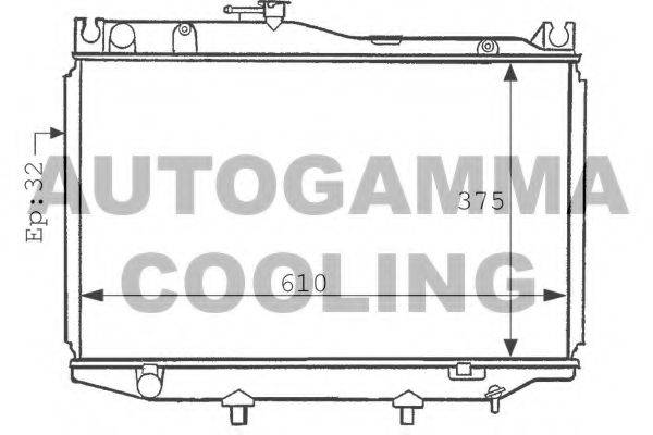 AUTOGAMMA 101010 Радіатор, охолодження двигуна