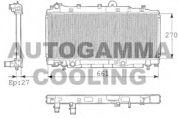 AUTOGAMMA 101427 Радіатор, охолодження двигуна