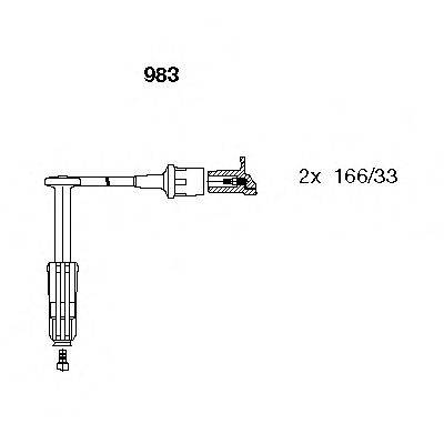 BREMI 983 Комплект дротів запалювання