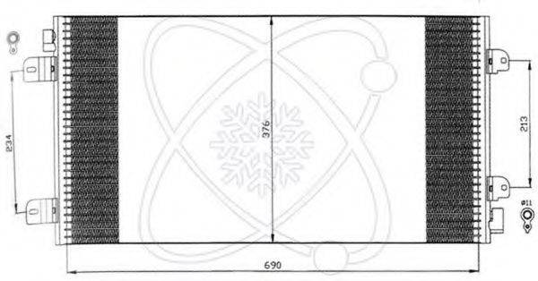 CALSONIC KANSEI 8FC 351 306-651 Конденсатор, кондиціонер