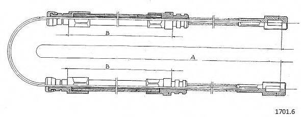 KAGER 190344 Трос, стоянкова гальмівна система
