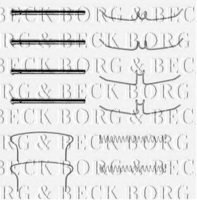 Комплектуючі, колодки дискового гальма BORG & BECK BBK1052 Комплектуючі, колодки дискового гальма BORG & BECK BBK1052