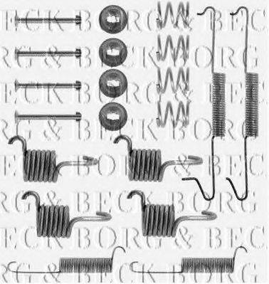 Комплектуючі, колодки дискового гальма BORG & BECK BBK6126 Комплектуючі, колодки дискового гальма BORG & BECK BBK6126