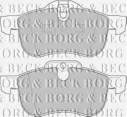 BORG & BECK BBP1614 Комплект гальмівних колодок, дискове гальмо