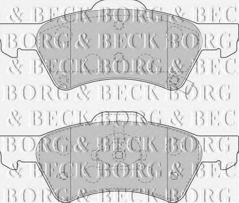 BORG & BECK BBP1745 Комплект гальмівних колодок, дискове гальмо