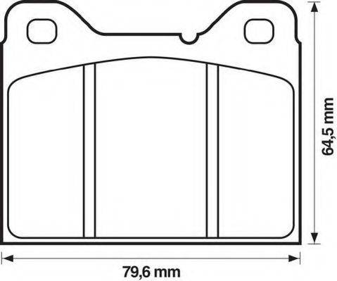 ROULUNDS BRAKING 464487 Комплект гальмівних колодок, дискове гальмо