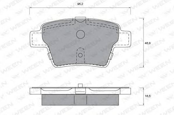 WEEN 24150 Комплект гальмівних колодок, дискове гальмо