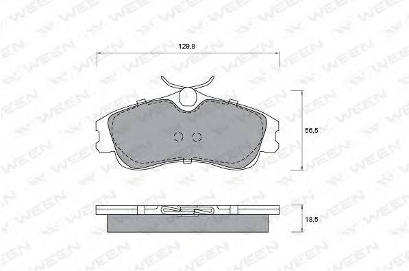 WEEN 23346 Комплект гальмівних колодок, дискове гальмо