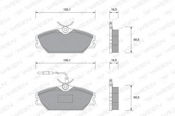 WEEN 21388 Комплект гальмівних колодок, дискове гальмо