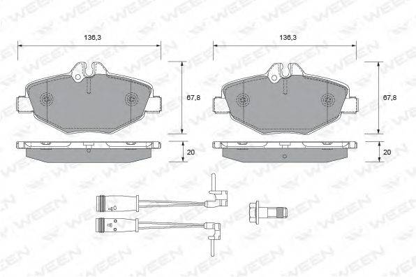 WEEN 23743 Комплект гальмівних колодок, дискове гальмо