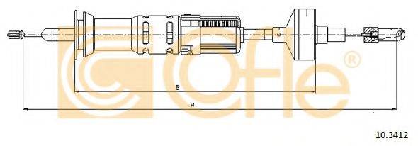 COFLE 103412 Трос, управління зчепленням
