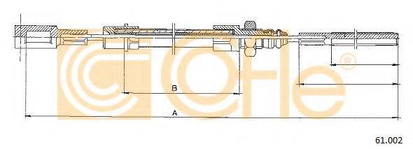 COFLE 61002 Трос, стоянкова гальмівна система