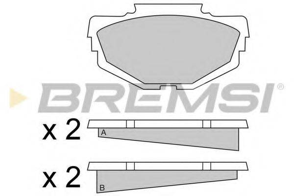 BREMSI 20171 Комплект гальмівних колодок, дискове гальмо