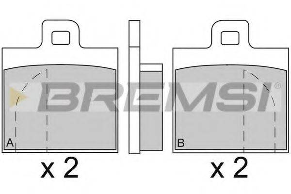 BREMSI 20282 Комплект гальмівних колодок, дискове гальмо