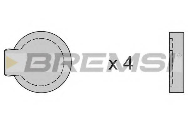BREMSI 20307 Комплект гальмівних колодок, дискове гальмо