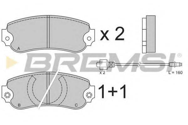 BREMSI 20663 Комплект гальмівних колодок, дискове гальмо