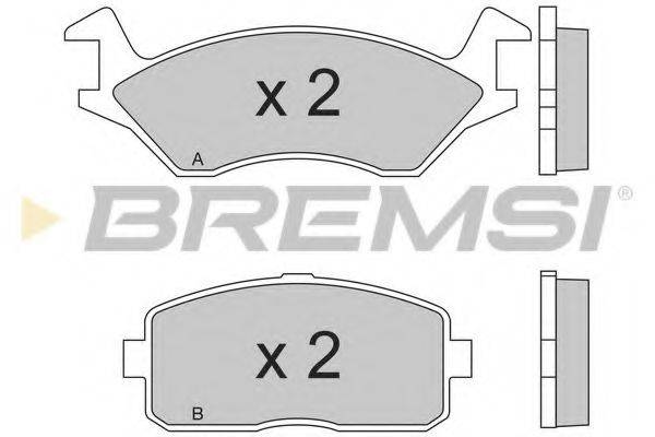 BREMSI 20605 Комплект гальмівних колодок, дискове гальмо
