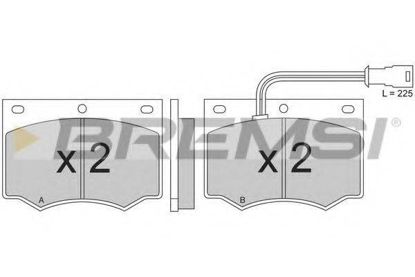 BREMSI 20791 Комплект гальмівних колодок, дискове гальмо