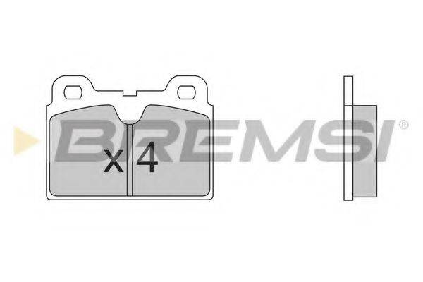 BREMSI 20845 Комплект гальмівних колодок, дискове гальмо