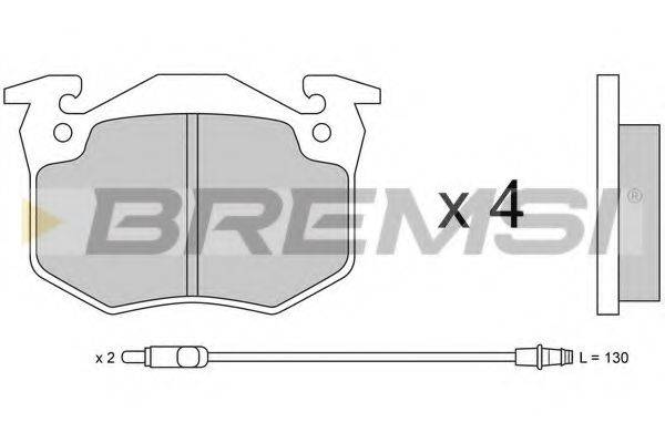 BREMSI 20632 Комплект гальмівних колодок, дискове гальмо