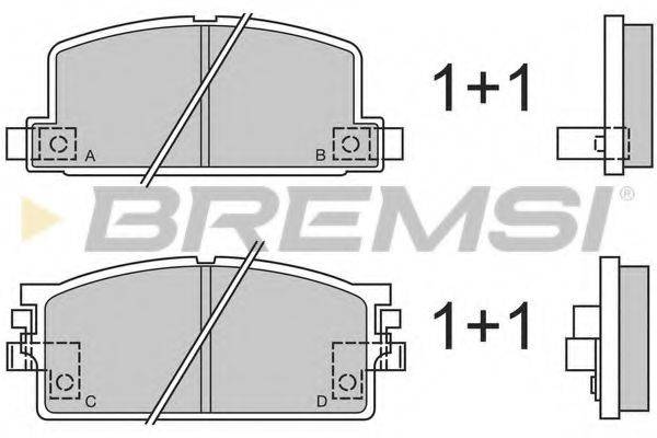 BREMSI 21255 Комплект гальмівних колодок, дискове гальмо