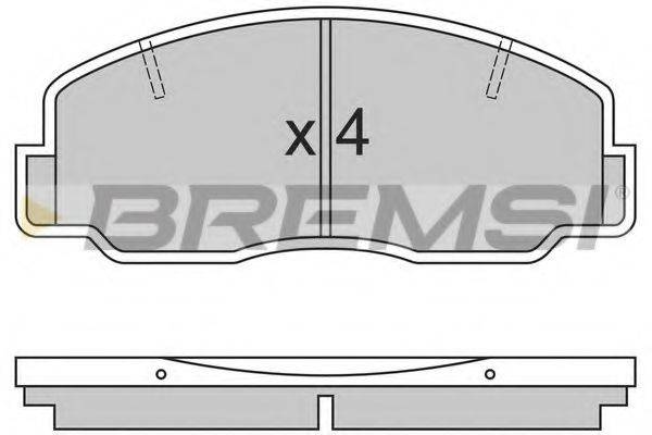 BREMSI 21011 Комплект гальмівних колодок, дискове гальмо