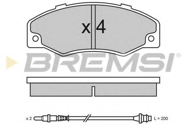 BREMSI 21016 Комплект гальмівних колодок, дискове гальмо