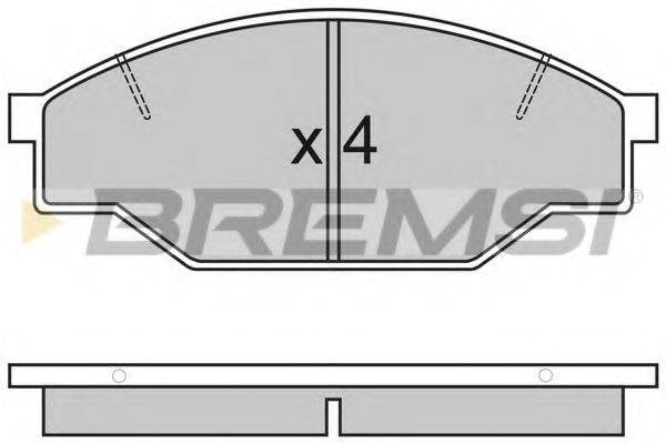 BREMSI 21158 Комплект гальмівних колодок, дискове гальмо