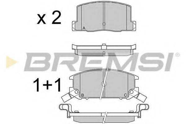 BREMSI 21759 Комплект гальмівних колодок, дискове гальмо