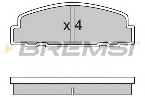 BREMSI 21244 Комплект гальмівних колодок, дискове гальмо