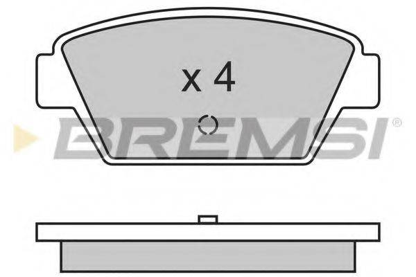 BREMSI 21125 Комплект гальмівних колодок, дискове гальмо