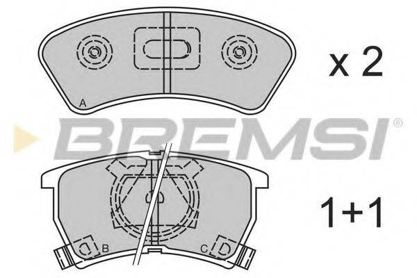BREMSI 21550 Комплект гальмівних колодок, дискове гальмо