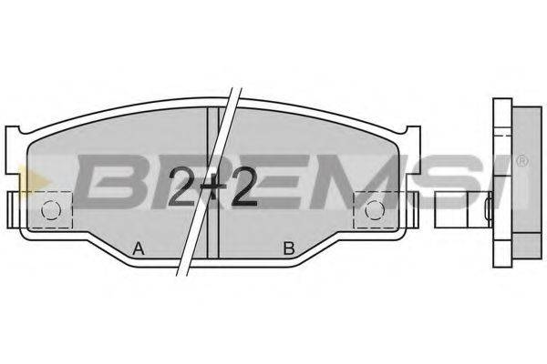 BREMSI 21112 Комплект гальмівних колодок, дискове гальмо