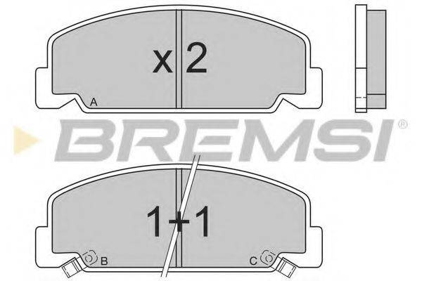 BREMSI 21330 Комплект гальмівних колодок, дискове гальмо