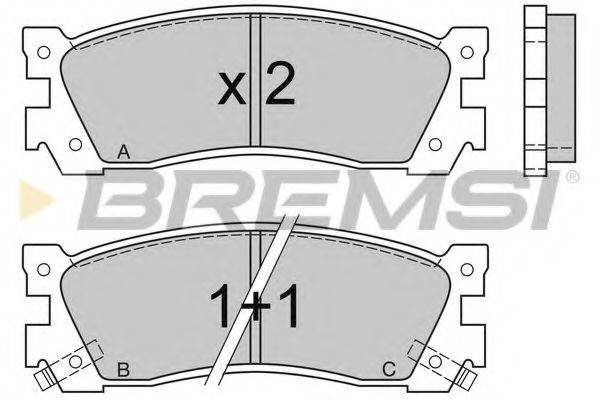 BREMSI 21320 Комплект гальмівних колодок, дискове гальмо