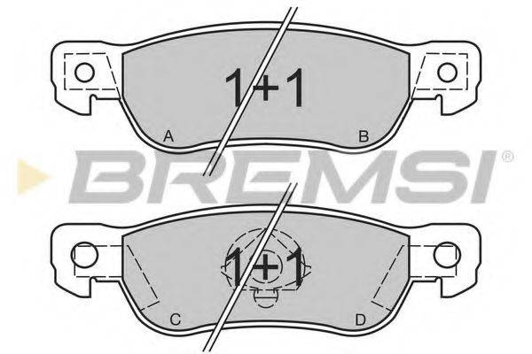 BREMSI 21743 Комплект гальмівних колодок, дискове гальмо