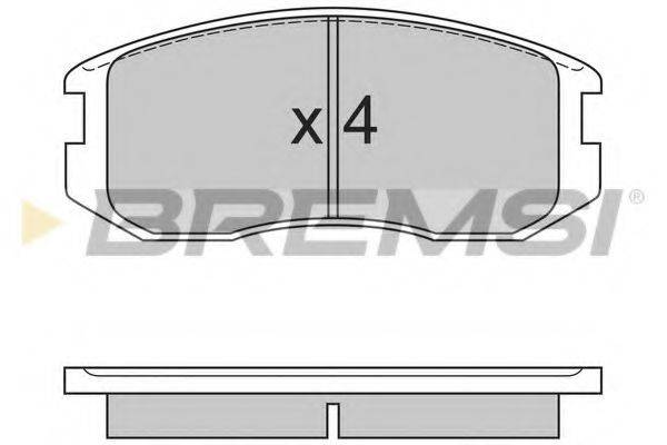 BREMSI 21650 Комплект гальмівних колодок, дискове гальмо