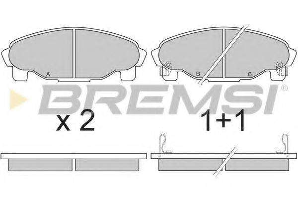 BREMSI 21954 Комплект гальмівних колодок, дискове гальмо