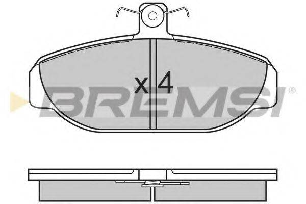 BREMSI 21231 Комплект гальмівних колодок, дискове гальмо
