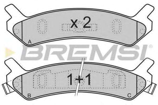 BREMSI 21772 Комплект гальмівних колодок, дискове гальмо